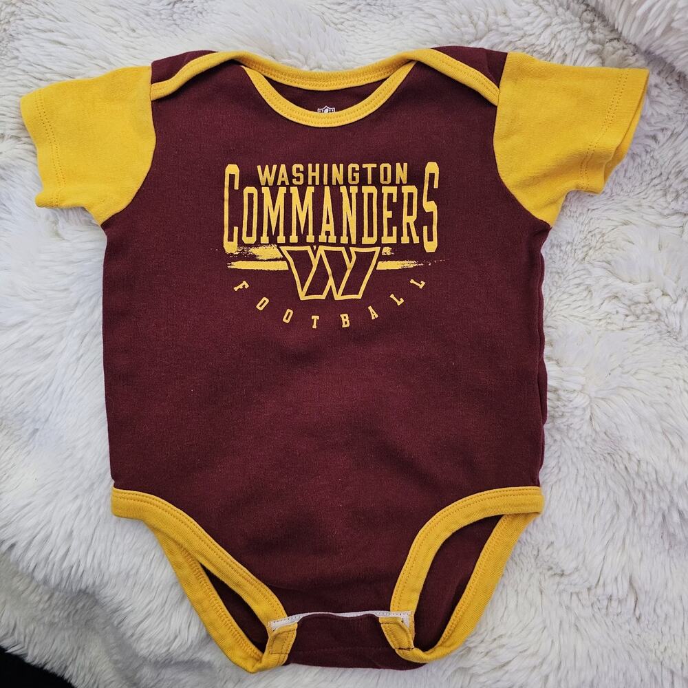 Washington Commanders NFL Onsie 18 Months Burgundy Gold Sports Football Tailgate